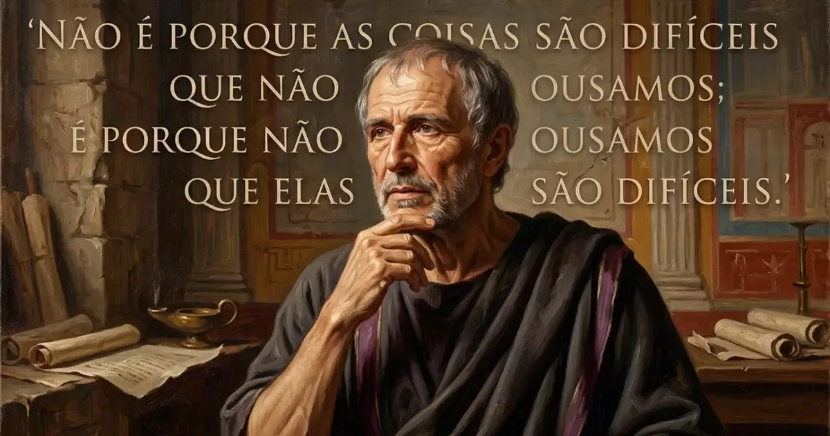 Para Sêneca, o primeiro passo reduz o peso das dificuldades