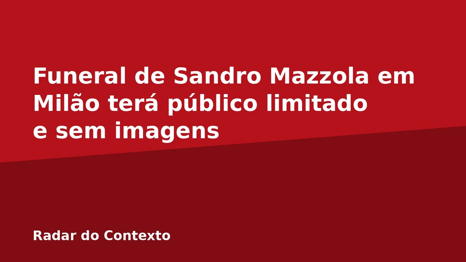 Funeral de Sandro Mazzola em Milão terá público limitado e sem imagens